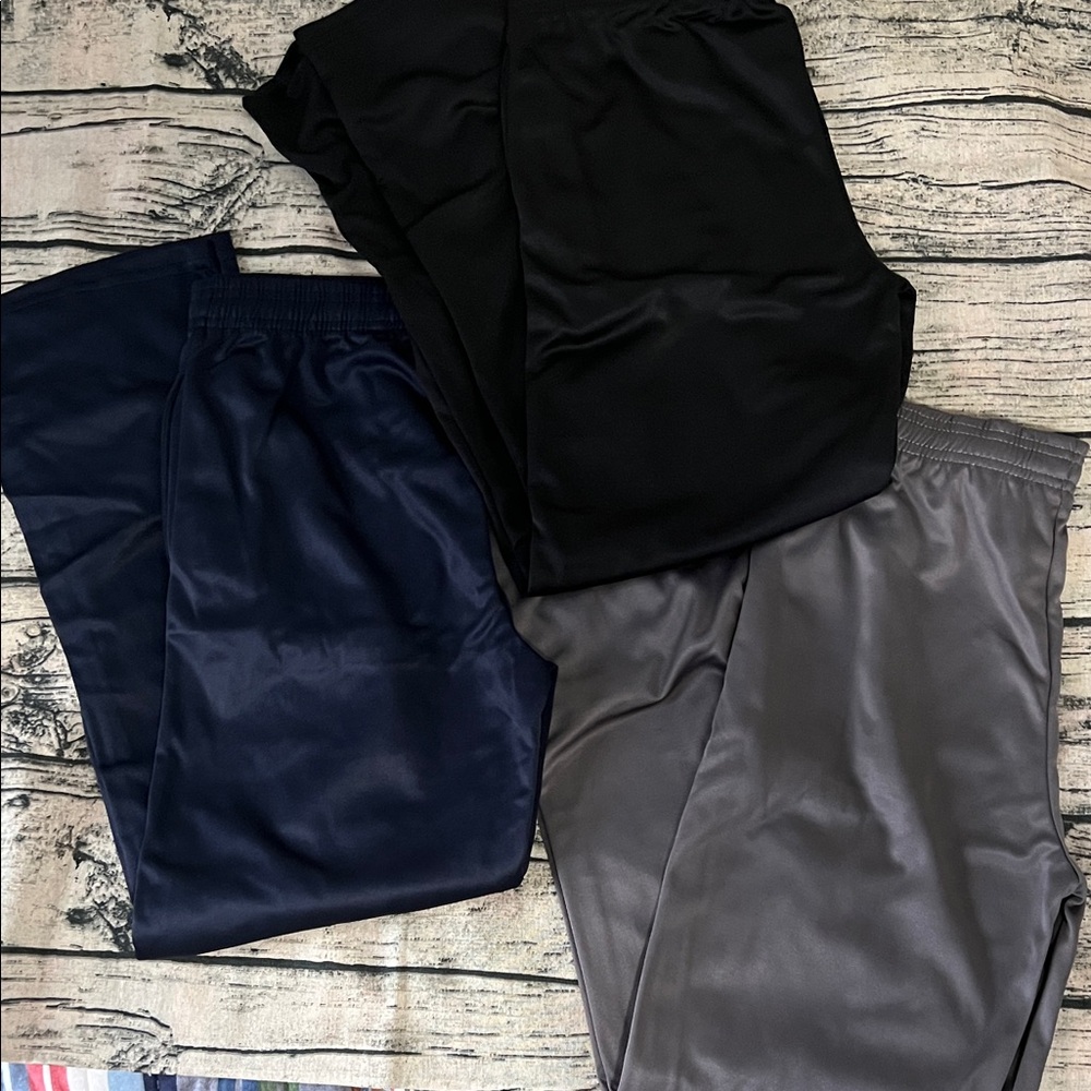 Set of Three Boys’ Athletic Pants - Black, Navy, Gray